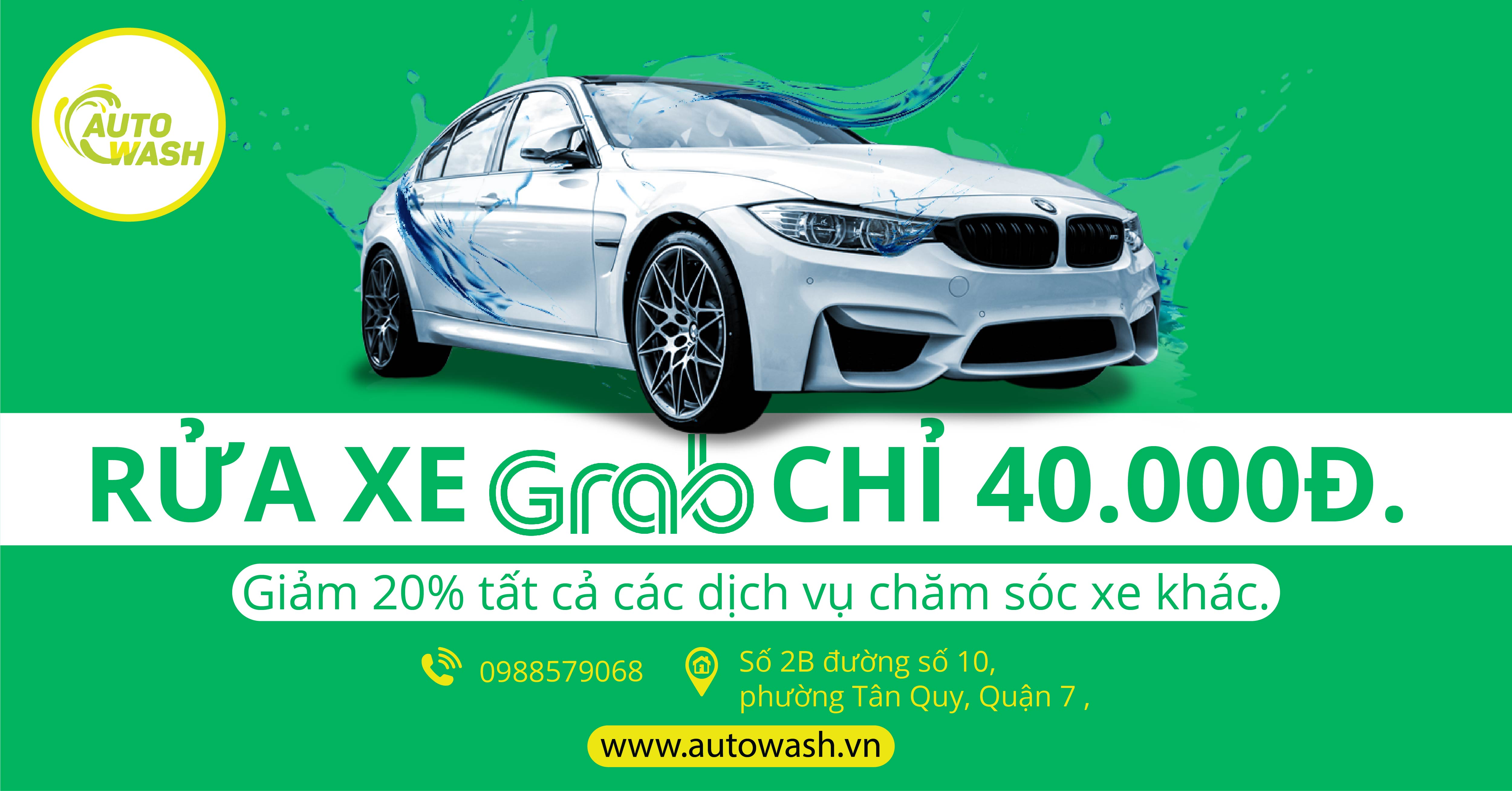Rửa xe grab giá rẻ tại tphcm