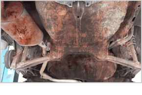 gầm ô tô bị gỉ sét nếu không phủ gầm xe đúng cách