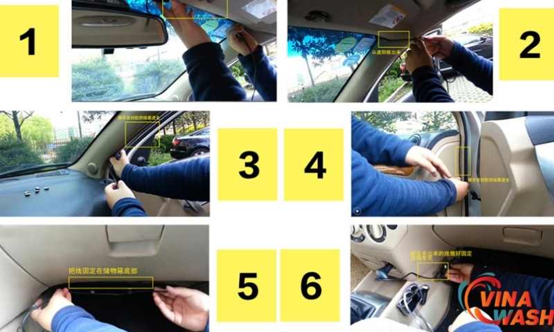 Cách gắn lắp đặt camera hành trình ô tô 