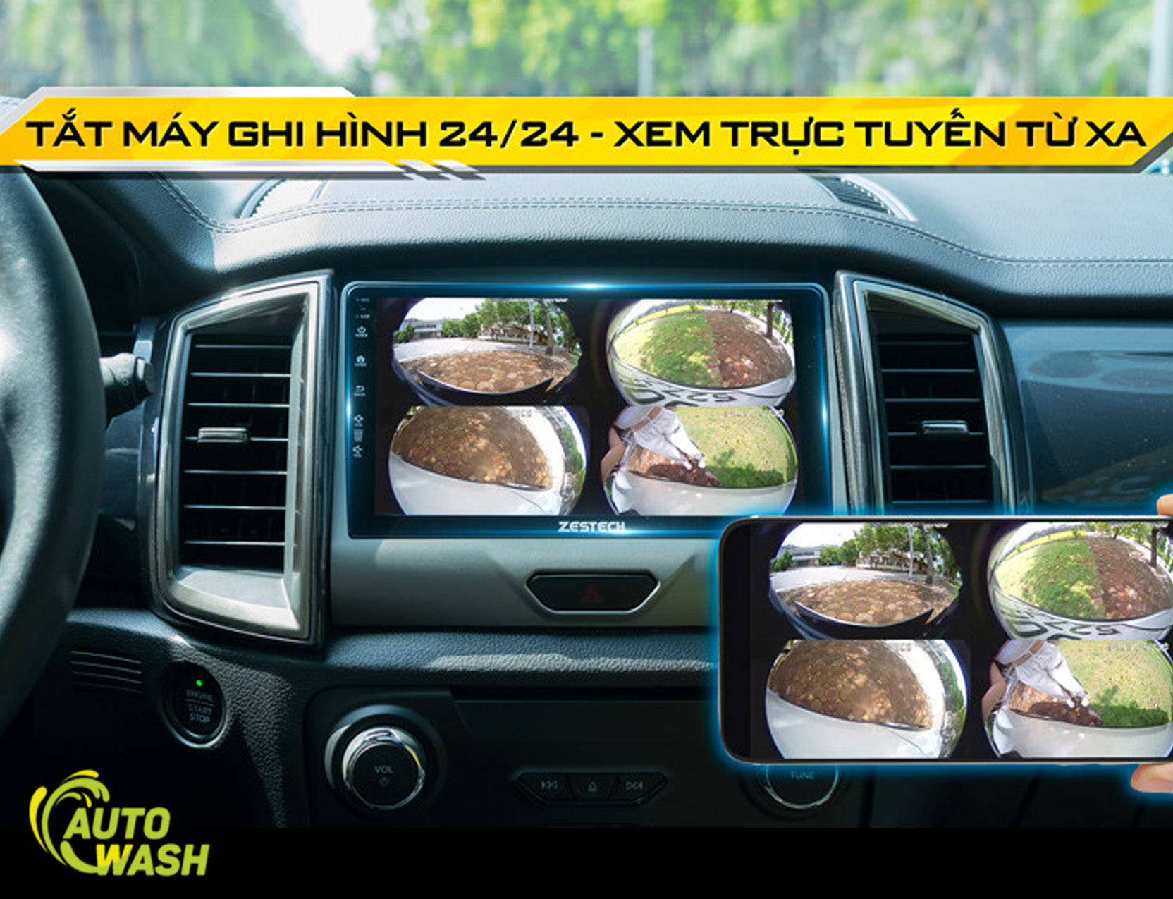 Zestech Z800Pro+ phiên bản nâng cấp cho phép xem và theo dõi qua camera trực tuyến từ xa qua 4 mắt camera