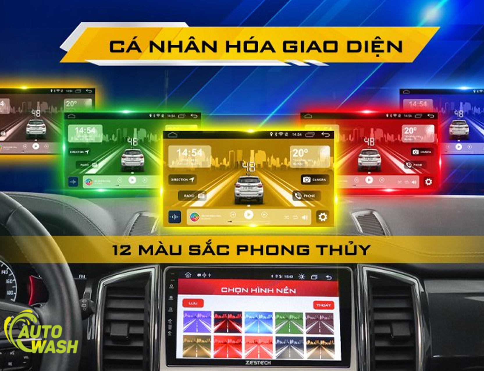 Màn hình Zestech Z800Pro+ phiên bản nâng cấp sở hữu thiết kế sang trọng cùng giao diện được cá nhân hóa