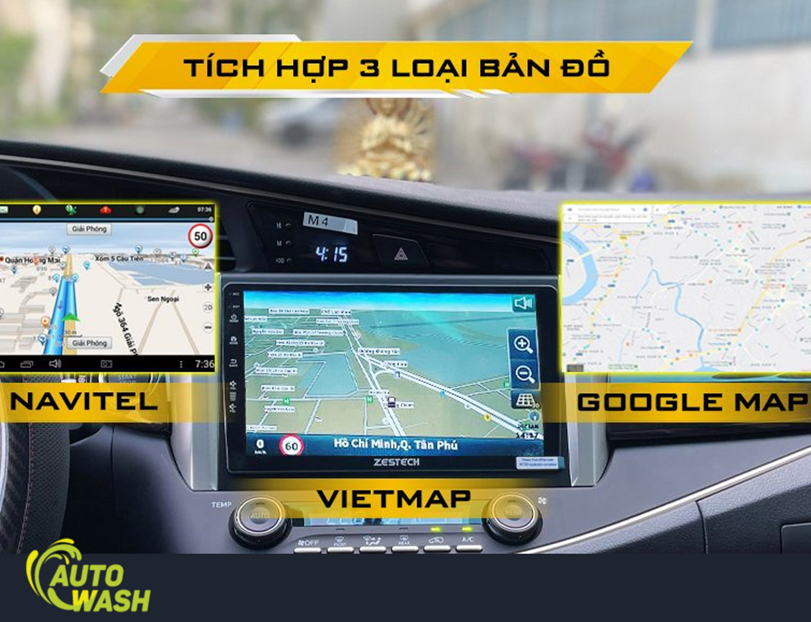 Zestech Z800Pro+ phiên bản nâng cấp tích hợp 3 loại bản đồ chỉ đường tốt nhất 